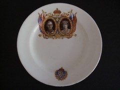 King George VI Queen Elizabeth 1937 Coronation Souvenir Plate Melba Bone China
