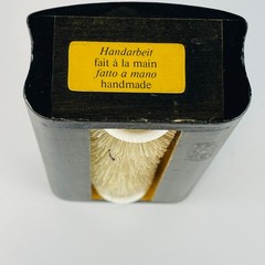 Handmade Tole Art Note Pad Holder and Brush from Switzerland