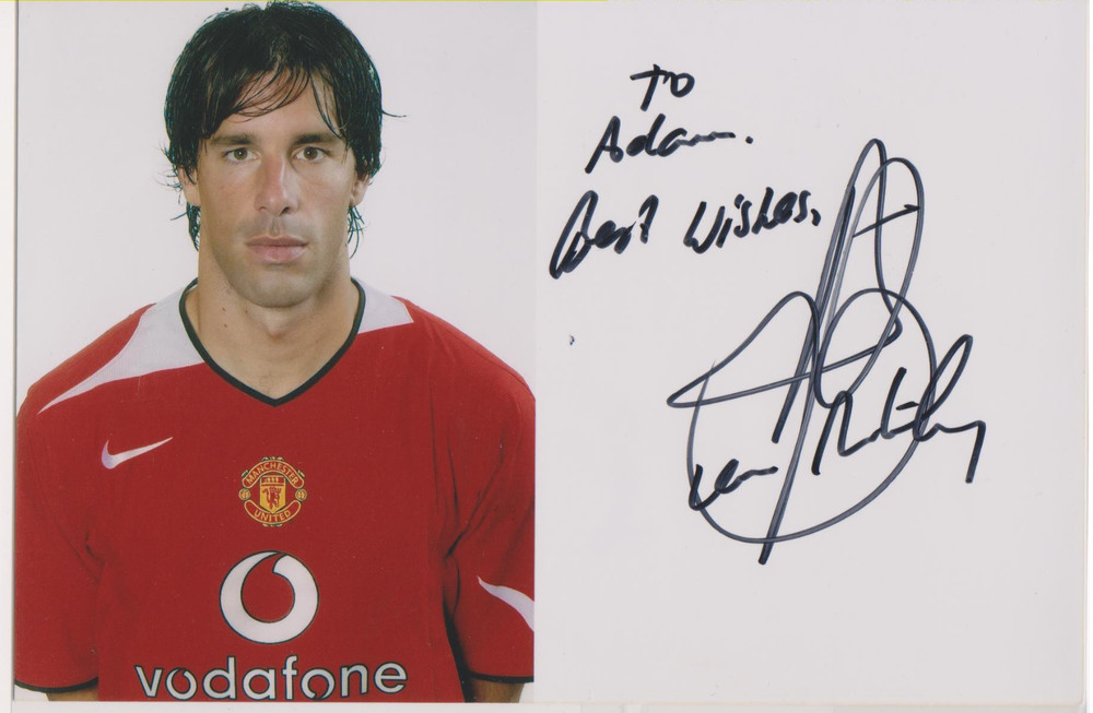 Ruud van Nistelrooy Manchester United Hand Signed Autograph Photo