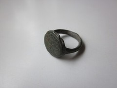 very rare ancient Viking engraved massive bronze ring with runes. IX – X AD.
