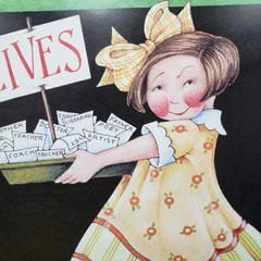 VTG Mary Engelbreit “LIVES …Get One” Poster 1995 16″ X 20″ Unframed
