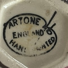 Artone Mini Creamer Double Faced Man Face Toby Pitcher England Micawber Vintage
