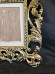 Antique/Vintage Victorian Brass Ornate Frame ANGELS Art Nouveau Flowing Lines