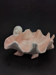 Vintage MCM Fitz & Floyd Seashell Footed Large Clamshell Bowl / Dish