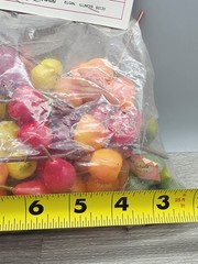 Vintage LeeWards Medium Sized Lacquered 48 Stems 144 Fruits Pear Apple Lemon Lim