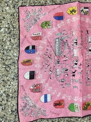 Swiss Hanker chief various Coats of Arms on delicate hanky
