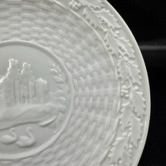 Belleek Christmas 9inch Plate Dish Fine Porcelain 1970 Castle Caldwell Ireland