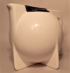 BAUHAUS MOVEMENT vtg modernist design table art sculpture teapot pop black white