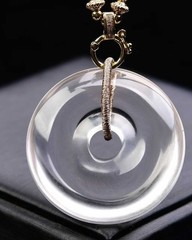 Natural White Quartz Carved Pendant