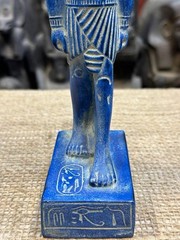 Ancient Egyptian Horus Falcon Statue Rare Lapis Lazuli Pharaonic Figurine BC