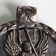 29-27 BC Ancient Roman Legionary SILVER Pendant Depicting High Detailed Victoria