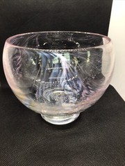 Art Glass Hand Blown Swirl Bowl