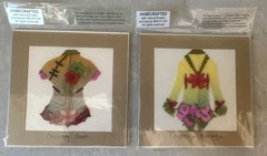 Set 2 x New Traditional Nyonya Kebaya and Cheongsam Dresses Wall Art Pieces 4”