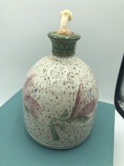 Original Parsley Pottery Magnolia￼ Kerosene Oil Lamp Fun