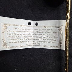 VTG 24K Gold Dipped “Real American Rose” 11.5”Keepsake With Tag