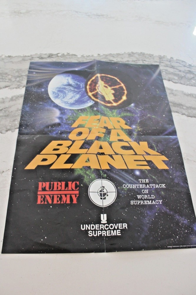 SUPREME x UNDERCOVER PUBLIC ENEMY POSTER Fear of a Black Planet SS18 2018 New!