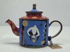 Charlotte Di Vita Bass Drummer Minature Teapot Enamel Numbered John Clementson