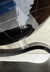 Replogle Black Lucite Globe 12” Modernist Desk Table Globe Sculptural Base
