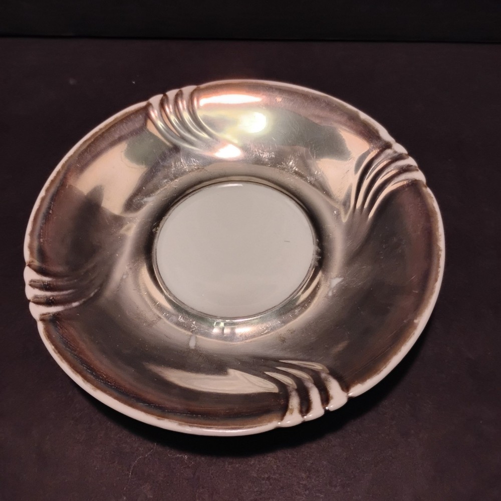 RARE Sterling Silver Dipped 6″ Plate Johann Haviland Bavaria