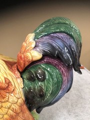 Fitz & Floyd Lg. Ceramic Rooster Coq Du Village Country Classic Cottage French