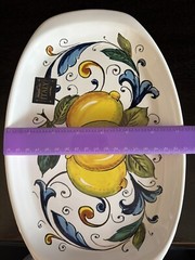 Nova Deruta Limone Medium Serving Appetizer Plate Tray 11.5”x7.25” Italian NWT