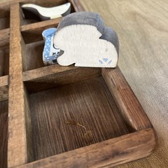 Vtg Wood Shadow Box Curio Goose Bunny Sheep Farmhouse Country Granny Core 11”