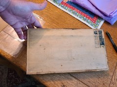 Willson’s Gummed Paper Letters in Wood Handy Box Broadway NY