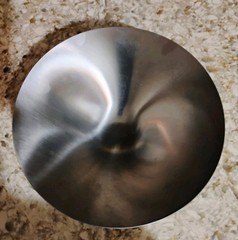 Modernist Jorgen Moller Footed Bowl Complet Royal Copenhagen Stainless Steel 11″