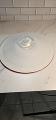 Murano Glass bowl Bright Orange 🍊 White 13 1/2 Inches Wide