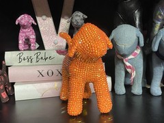 Orange Rhinestone Bling Victoria’s Secret VS PINK Mini Dog Y2K Vintage