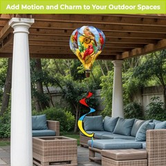 Briarwood Lane Summer Cardinals & Sunflowers Hot Air Balloon Spinner 54×12