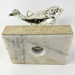 1978 Large Mouth Bass Fishing Trophy 1st Place topper figurine Plastic 4th July