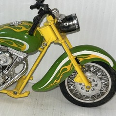 Motorcycle Chopper Bike Lime Green Yellow Plastic/216e