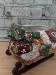 Fitz & Floyd Classic CHRISTMAS LODGE RABBIT Sleigh REPLACEMENT PIECE ONLY Candy