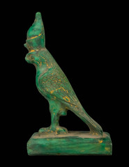 Ancient Egyptian God Horus Falcon Statue Crown of Egypt Pharaonic Stone Deity BC