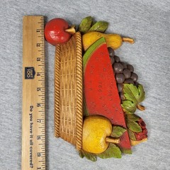 1975 Homco/Syroco Fruit Wall Hanging Decor USA Vintage