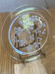 Antique LALIQUE – ‘Muguet’ – Frosted & Clear Crystal Plate – France 20th Century