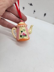 3 Mary Engelbreit ME Miniature Teapot Ornaments 3 ME – 1 Unbranded