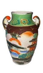Antique Moriage Hand Painted Ceramic Vase – Made in Japan 5” Fun