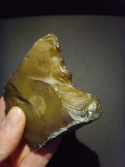 Lower Paleolithic – Large Acheulean notched scraper. c.450,000 BP.