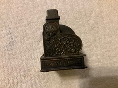Miniature Durham Industries Cash Register and A Unbranded Victrola Lot of TWO