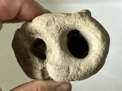 PRE-COLUMBIAN DOUBLE CHAMBER POISON POT POTTERY BOWL, VESSEL, FOUND IN MEXICO