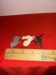 Unique SET OF 3 HAND CAST ALUMINUM METAL HEAVY MAGNETS- Estate Find