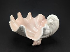Vintage MCM Fitz & Floyd Seashell Footed Large Clamshell Bowl / Dish
