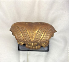 Vintage Neoclassical Italian Gold Gilt Acanthus Leaf Single Bookend 7″ x 5.5″