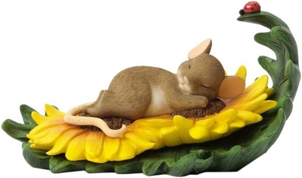 Charming Tails Mouse Dreams on Sunflowers Figurine 4032568 NEW T