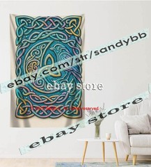 Endless Knot Celtic Tapestry 3D relief look Wall Art spiritual decor 59X82 in