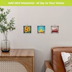 Briarwood Lane Summer Checkered Sunflowers Metal Mini Moment 6×6