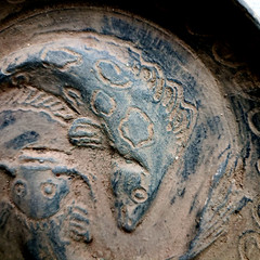 300 BC Amazing Ancient Roman Terracotta Plateful Plate High detailed decorated