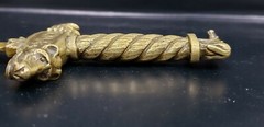 Antique Heavy Roma S.P.Q.R. Brass Knife Letter Opener, Romulus Remus wolf theme